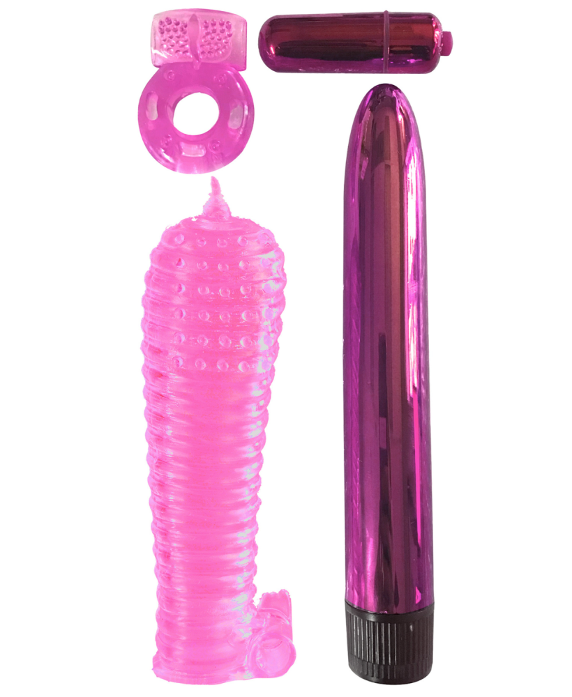 Coffret 4 sextoys rose Classix 